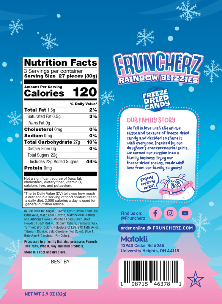 FRUNCHERZ RAINBOW BLIZZIES - FREEZE DRIED CANDY (b)